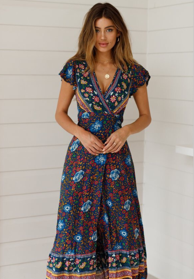 Sexy Floral Maxi Dress