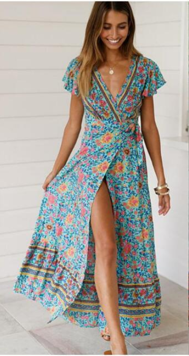 Sexy Floral Maxi Dress