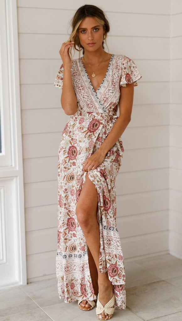 Sexy Floral Maxi Dress