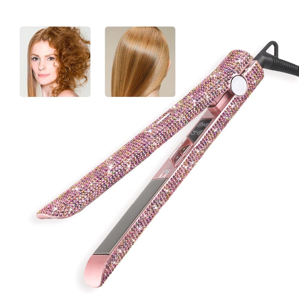Professional Bedazzled Titanium Hair Straightener Tools